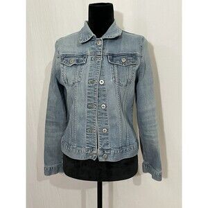 Gap Size M Stretch Denim Button Front Jacket